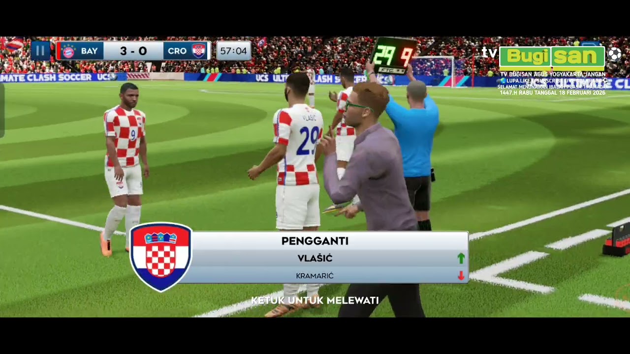 Bayern munchen vs Kroasia Internasional Cup Champion Di Tv bugisan Agus jogja