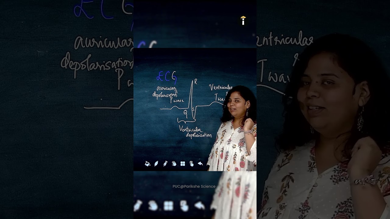How to Draw ECG Diagram &ndash; 1st PUC Biology Important Diagram#parikshe #biologyrevision