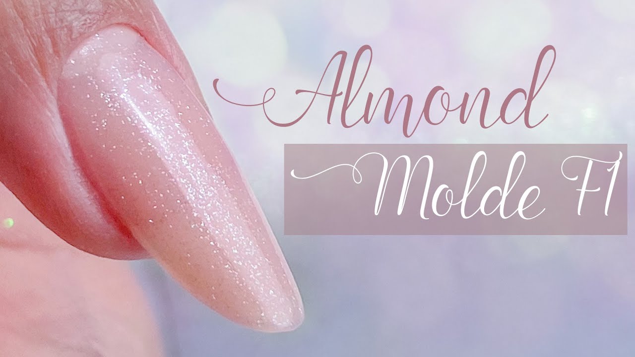 Unha Formato Almond no Molde F1 (Passo a Passo Iniciante)