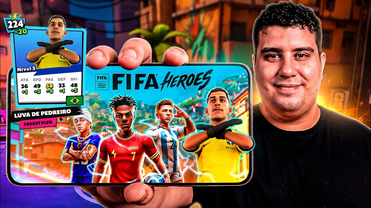 JOGUEI o NOVO JOGO da FIFA pra CELULAR! e tem o LUVA DE PEDREIRO 😱