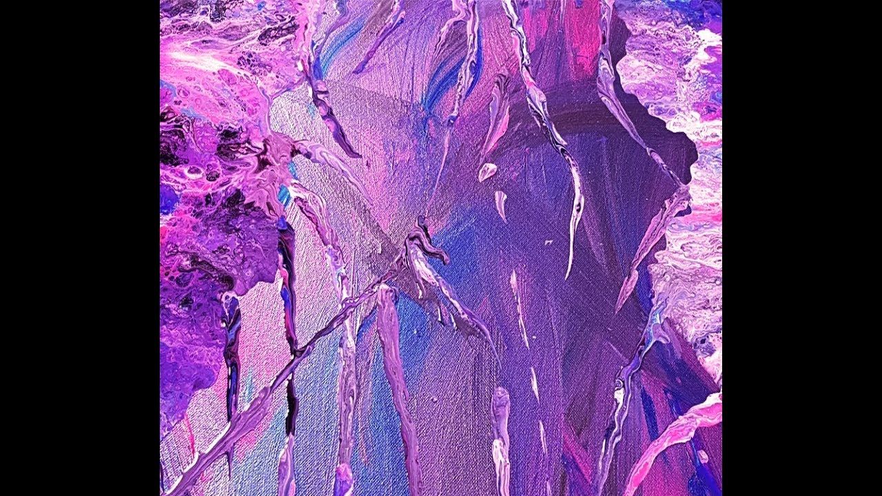سكب اكريليك على خلفية ميتاليك