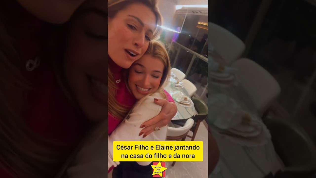 C&eacute;sar Filho e Elaine jantando na casa do filho