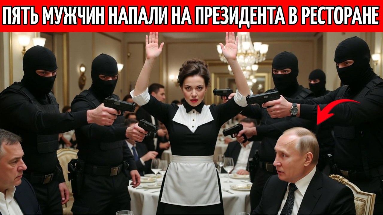 Пять мужчин напали на президента в ресторане — тайный навык официантки изменил всё….