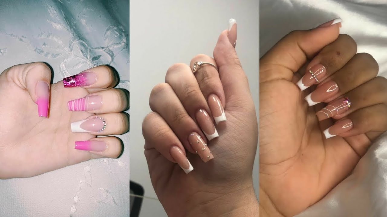esmaltação em unha postiça realista💅