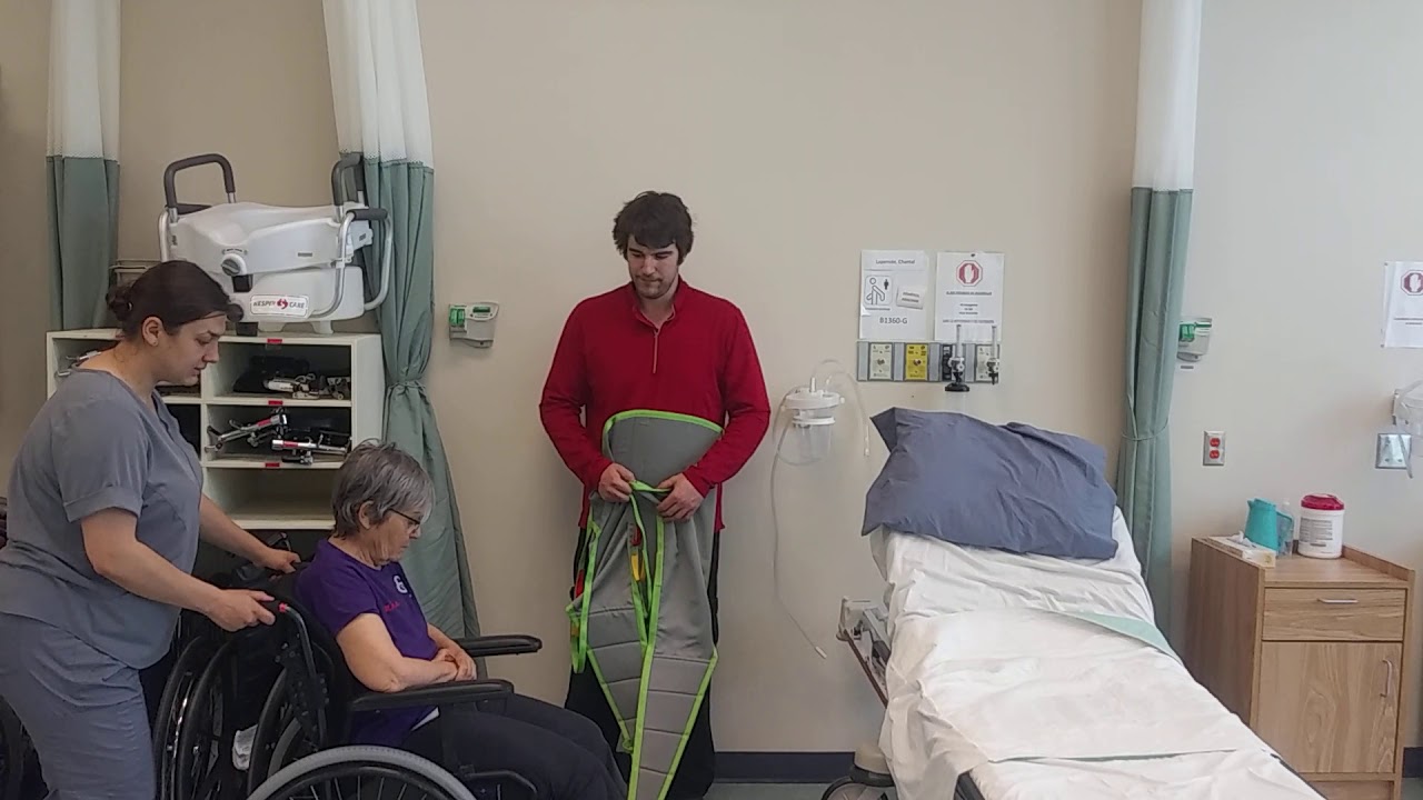 Installer la toile en position assise