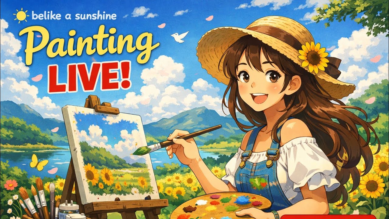 Hi Youtube family! ASMR Relaxing Painting Process | Calm Art Stream🌊🖌️🎨✨#shorts#shortsfeed#live