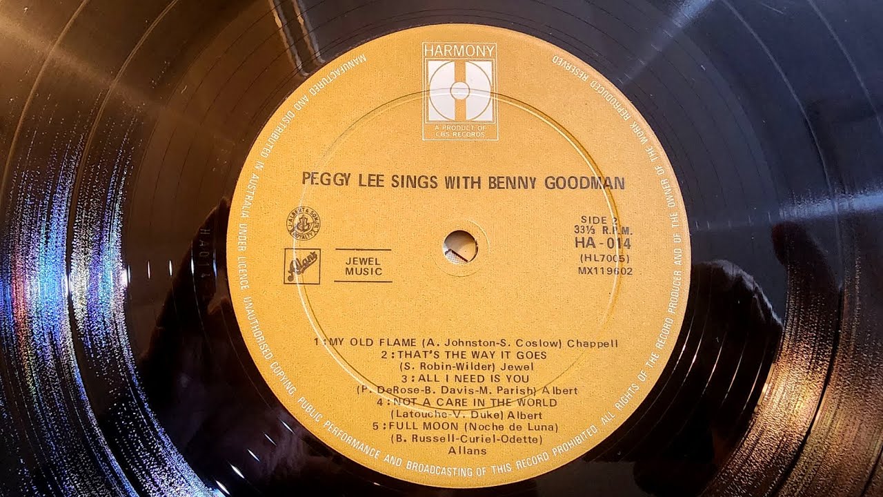 Not A Care In The World. Peggy Lee. Benny Goodman & His Orchestra. 