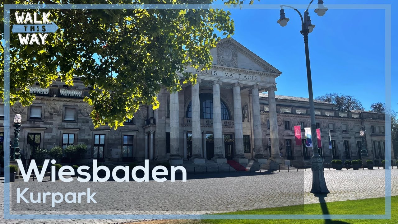 Wiesbaden Kurpark (August 2022) Walking Tour 4K
