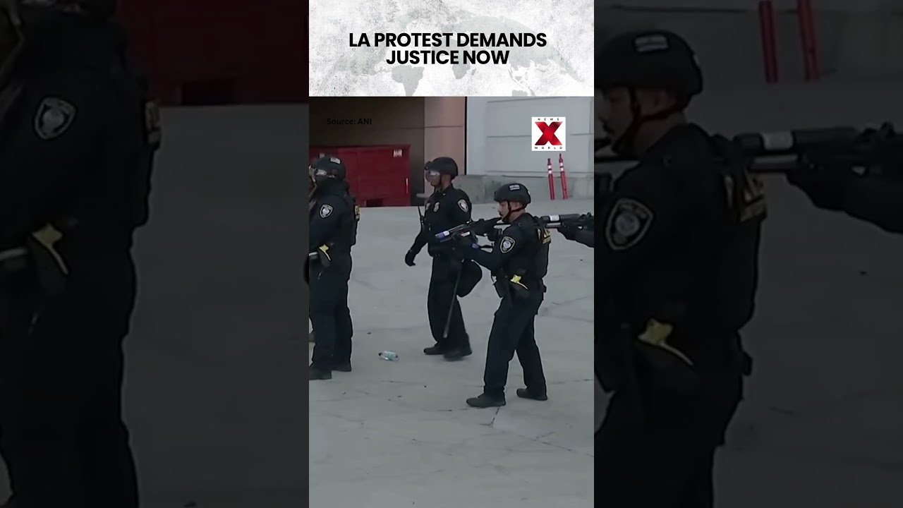 Protesters Rally At LA Federal Detention Center | NewsX World | #losangeles #shorts