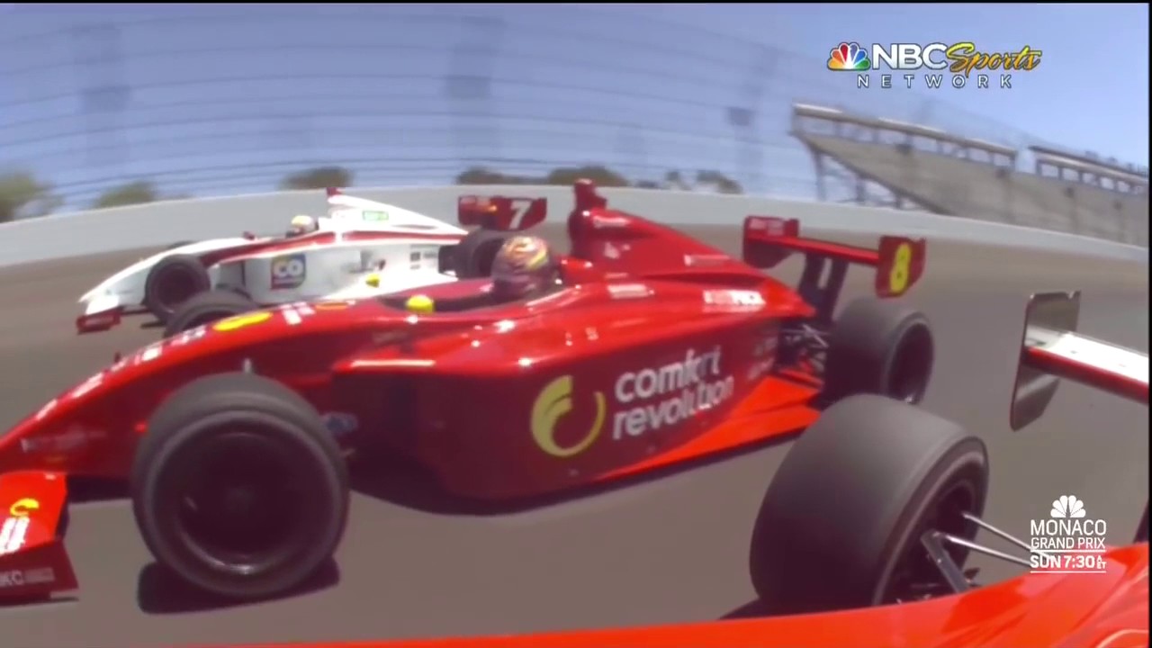 2013 Firestone Indy Lights Close Finish! Freedom 100 4 Wide Finish mp4