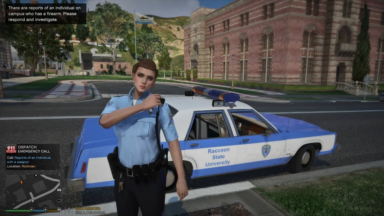 Gta 5 LSPDFR Playing As A Raccoon State University Police - '88 Ford LTD Patrol 
