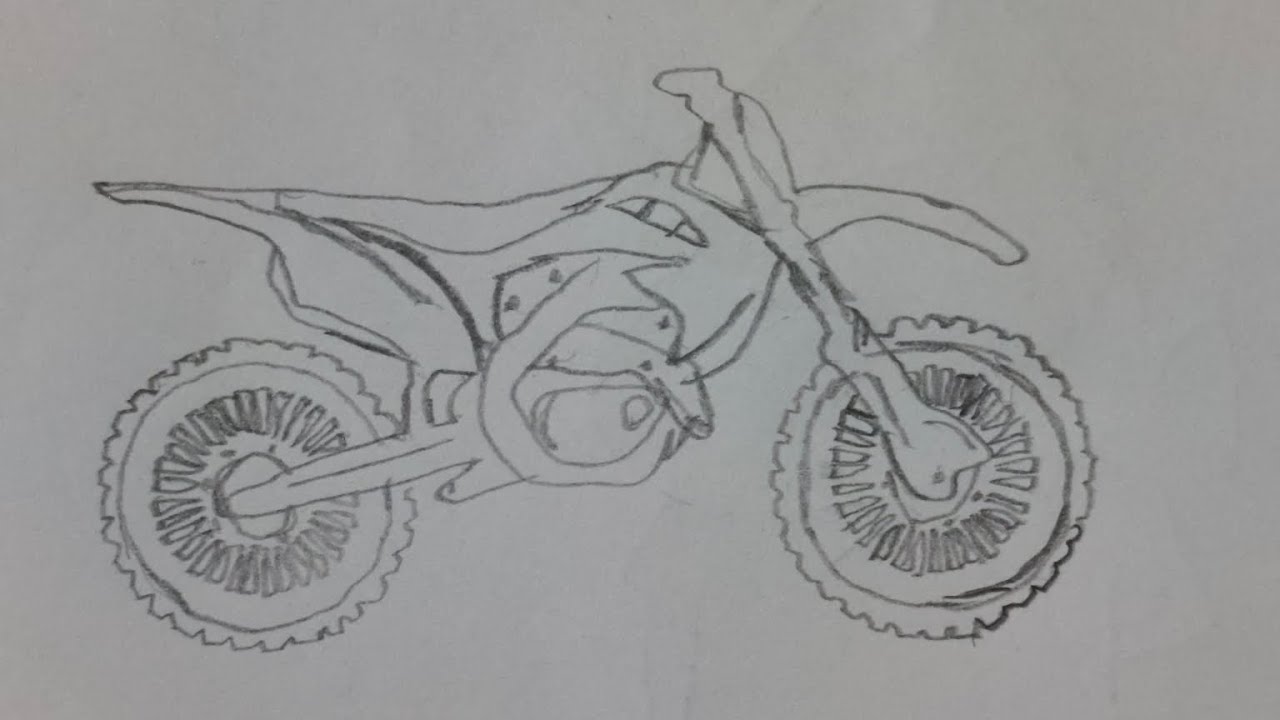 How to Draw a Dirt Bike | Pencil Sketch Tutorial | Shamil Arts 