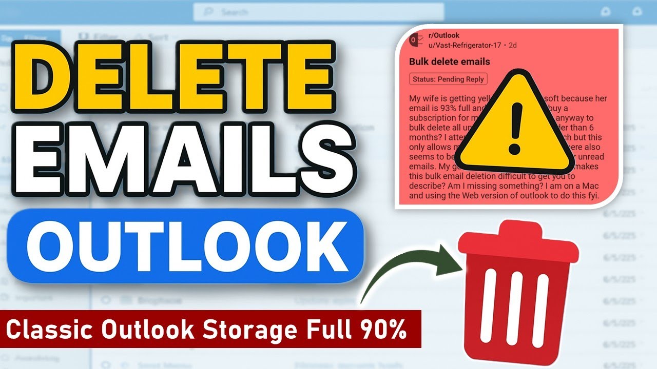 How to Bulk Delete Emails in Classic Outlook Desktop (2025 Step-by-Step Guide)