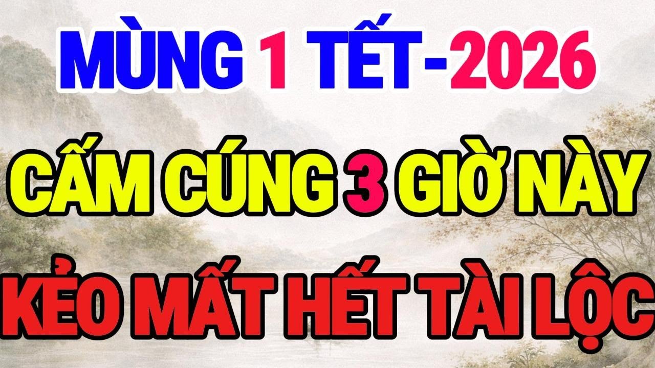 MÙNG 1 TẾT 2026 - TUYỆT ĐỐI CẤM CÚNG 3 GIỜ NÀY, HẠI CẢ GIA ĐÌNH, CẢ NHÀ GẶP ĐẠI HỌA!