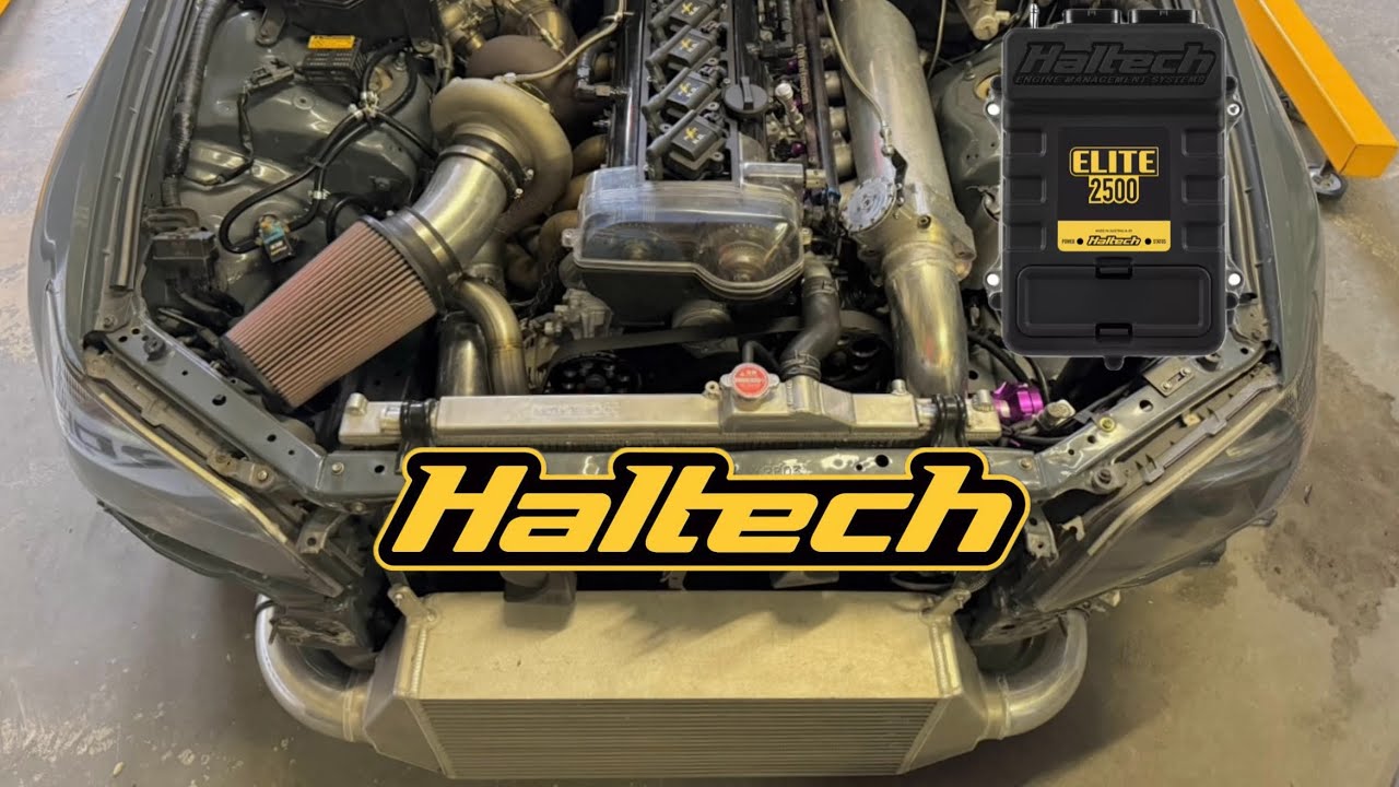 Один крутой 2JZ с большой турбиной и блоком управления Haltech, настроенным на динамометре, након...