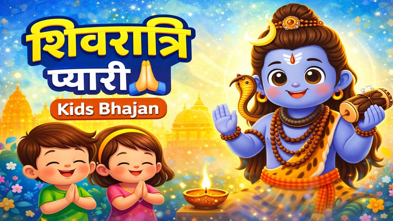 Shivratri Special for Kids 🕉️ | Cute Shiv Bhajan | Hindi Nursery Devotional