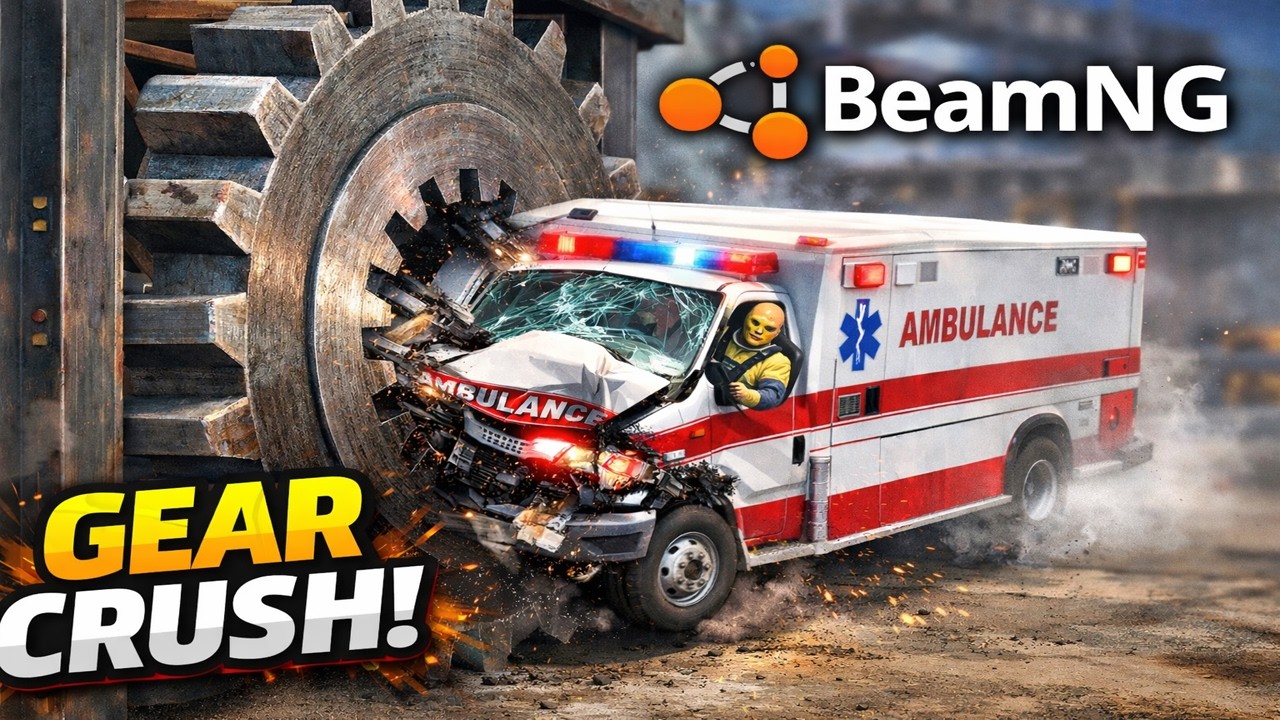 🔥 Cars vs GIANT Industrial Gears – The Most Brutal BeamNG Crush Test Ever!