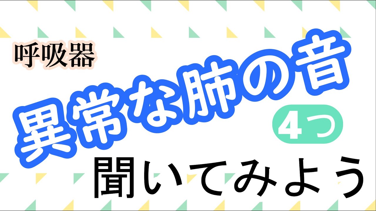 【実習・臨床で役立つ】ラ音の鑑別/呼吸器