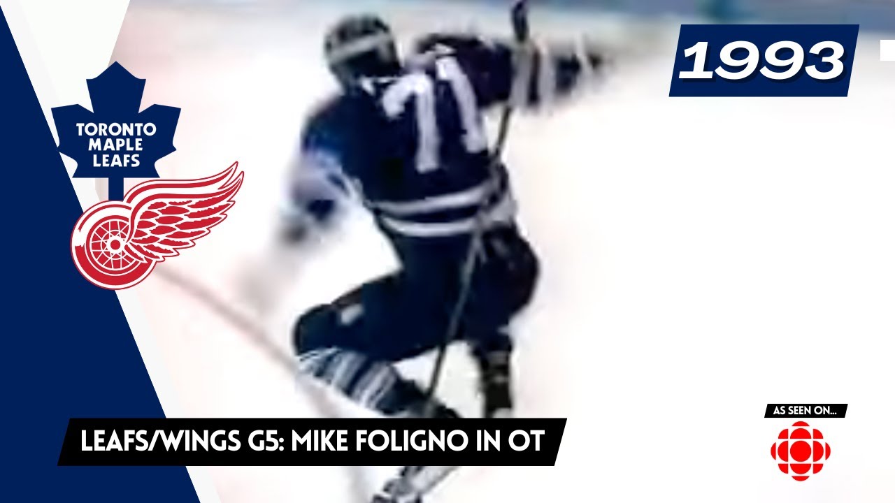 1992-93 - Maple Leafs @ Red Wings, Game 5 - Mike Foligno OT Winning Goal