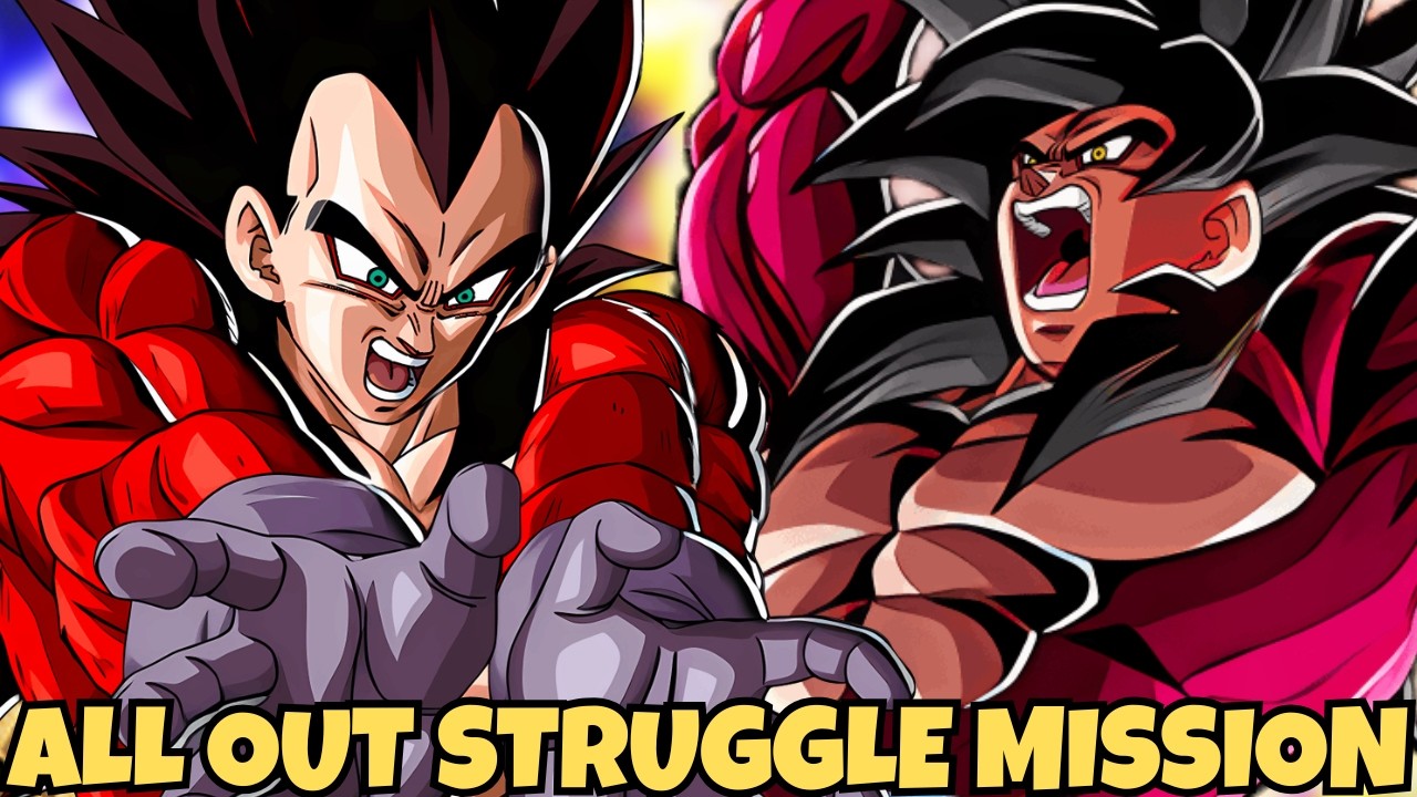 1 MILLION HP DESTROYS ALL OUT STRUGGLE MISSION VS FEARSOME THROWDOWN STAGE 2! (DBZ: Dokkan Battle)