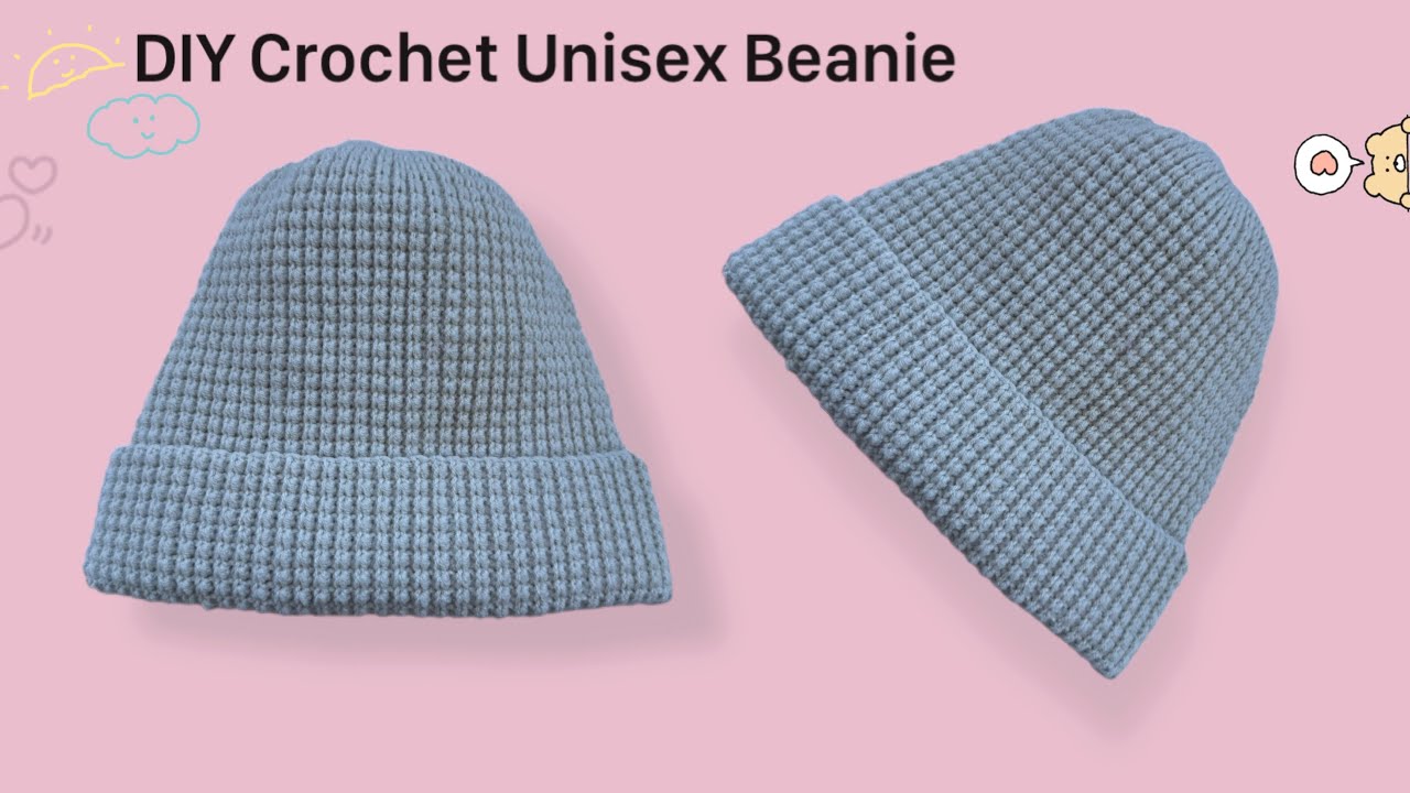 DIY unisex crochet beanie for beginner