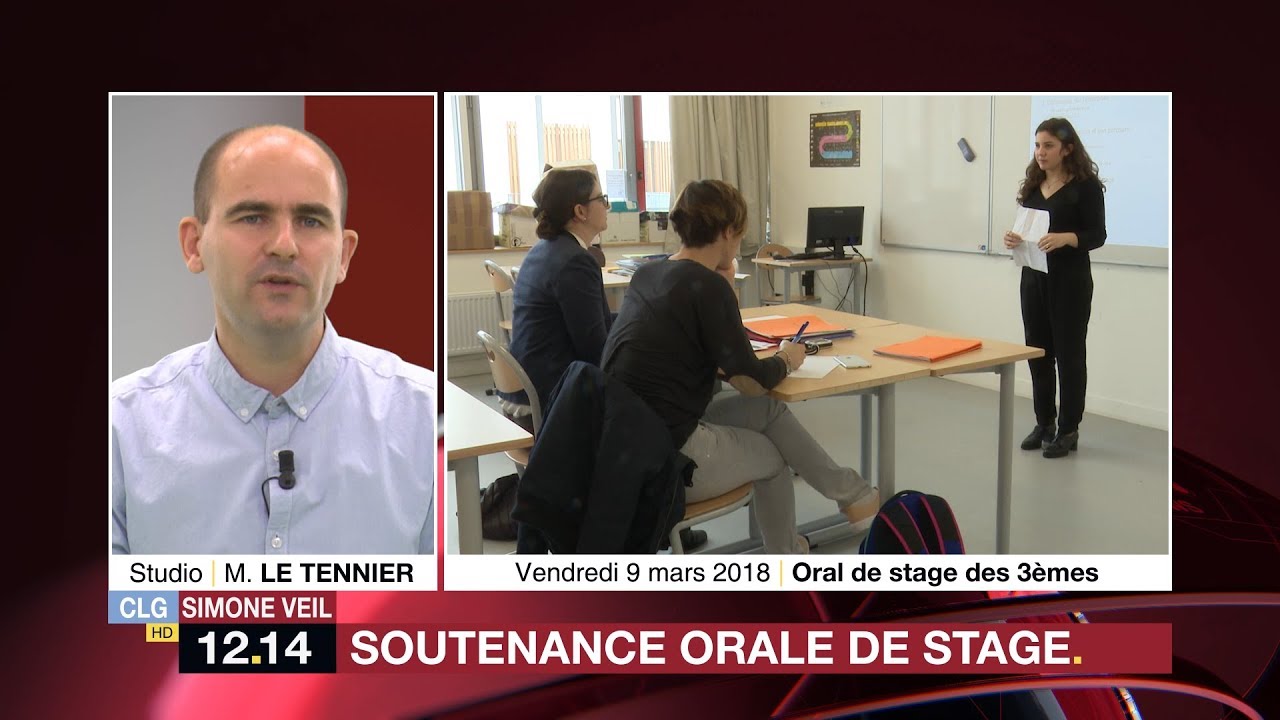 Soutenance orale du stage en entreprise des élèves de 3ème