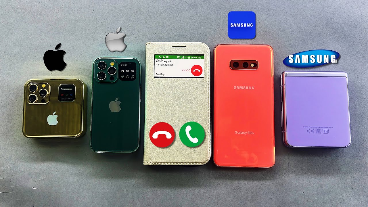 SAMSUNG S4 Calling on Z Flip 3 + S10e + i18 Pro + i19 Pro / Incoming & Outgoing call