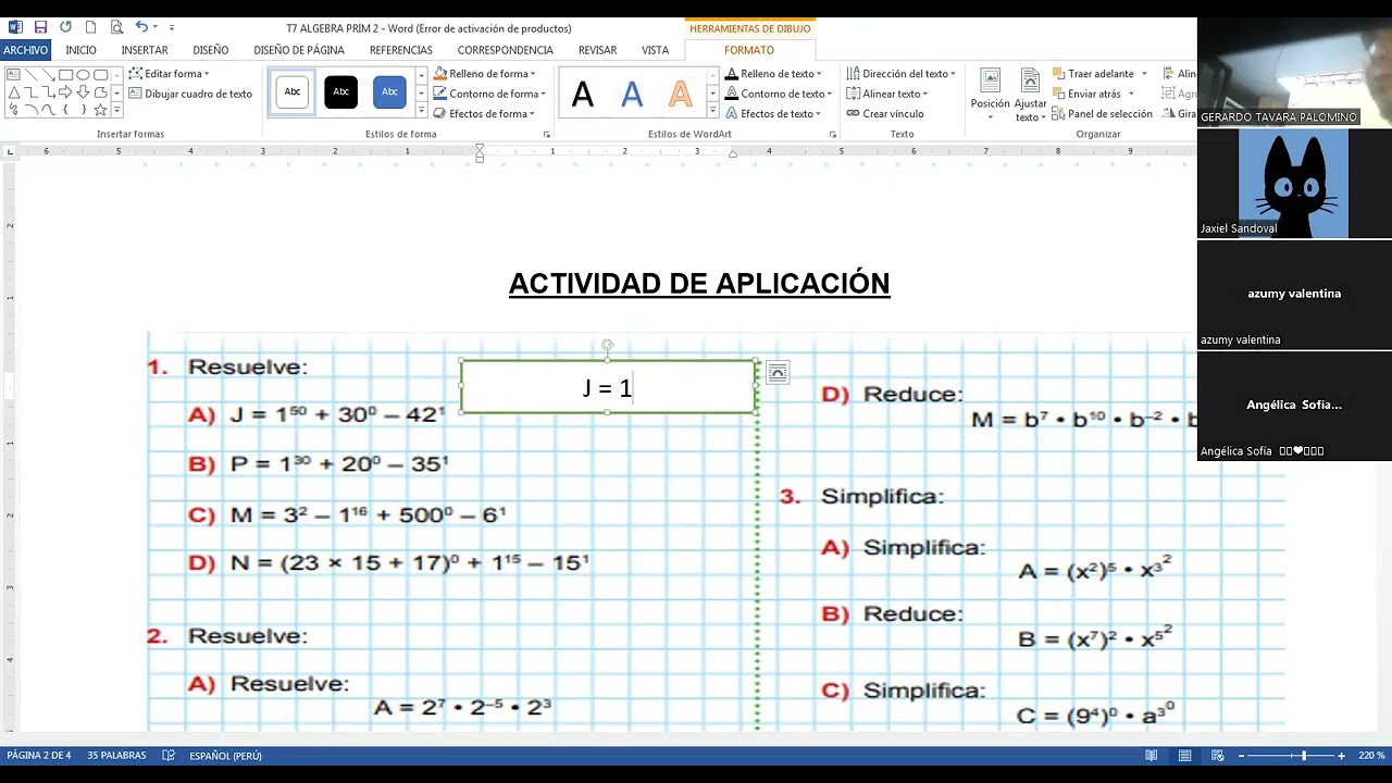 ALGEBRA PRIM 2 17.02.26 VACACIONAL