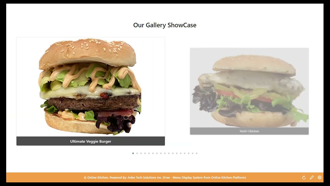Display Selection - Menu Display System - Restaurant Management System by Anbe Tech Solutions Inc