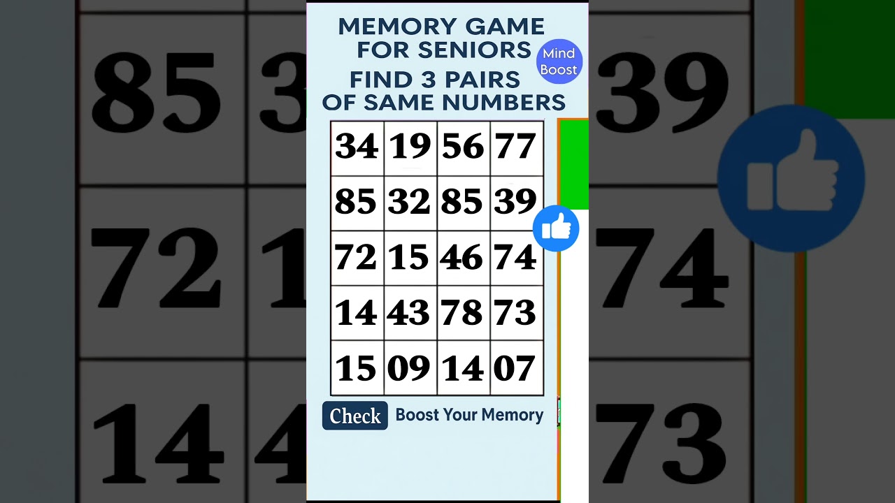Number Match Challenge: Daily Brain Training for Seniors
