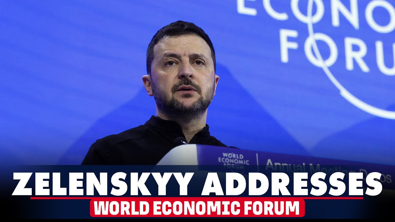 LIVE: Ukrainian President Volodymyr Zelenskyy address the World Economic Forum | Russia |USA |Trump