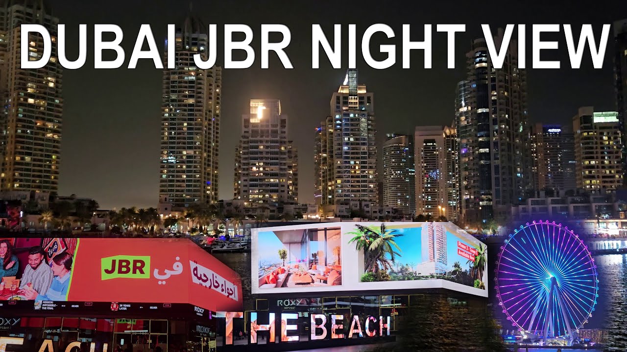 DUBAI JBR WALK VIDEO NIGHT VIEW