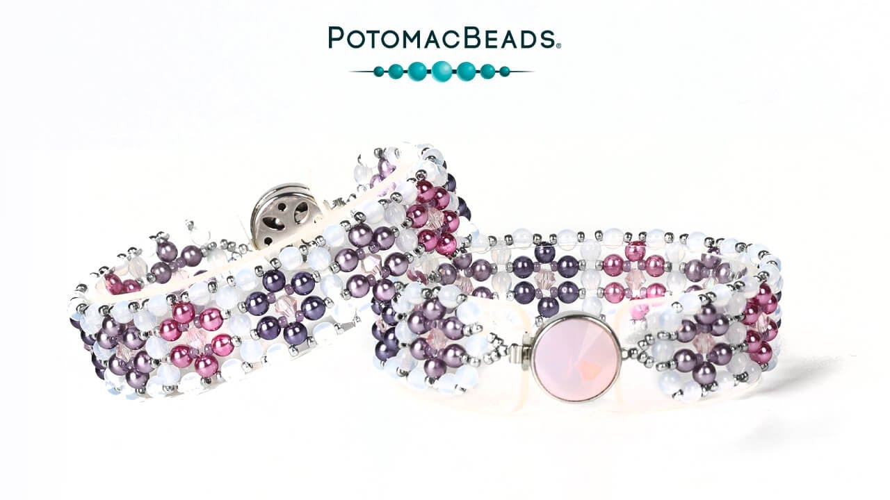 Pearl Flower Bracelet - DIY Jewelry Making Tutorial by PotomacBeads