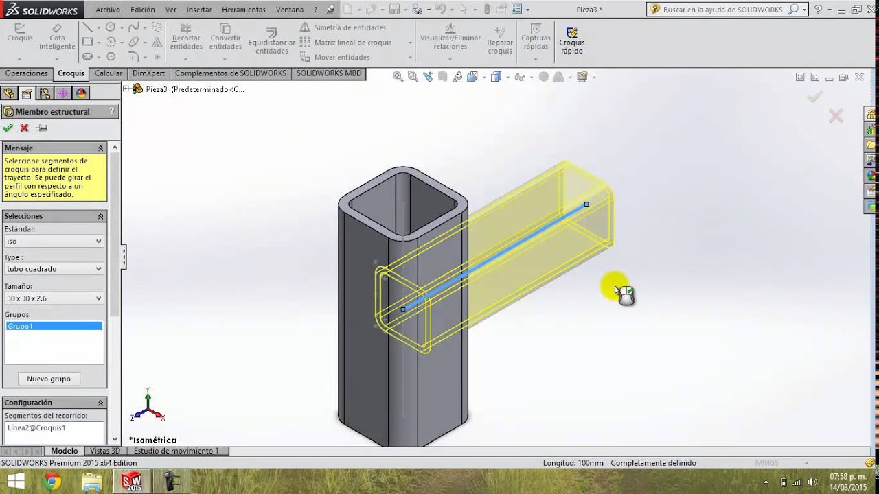SolidWorks 2015 Tutorial - Piezas Soldadas