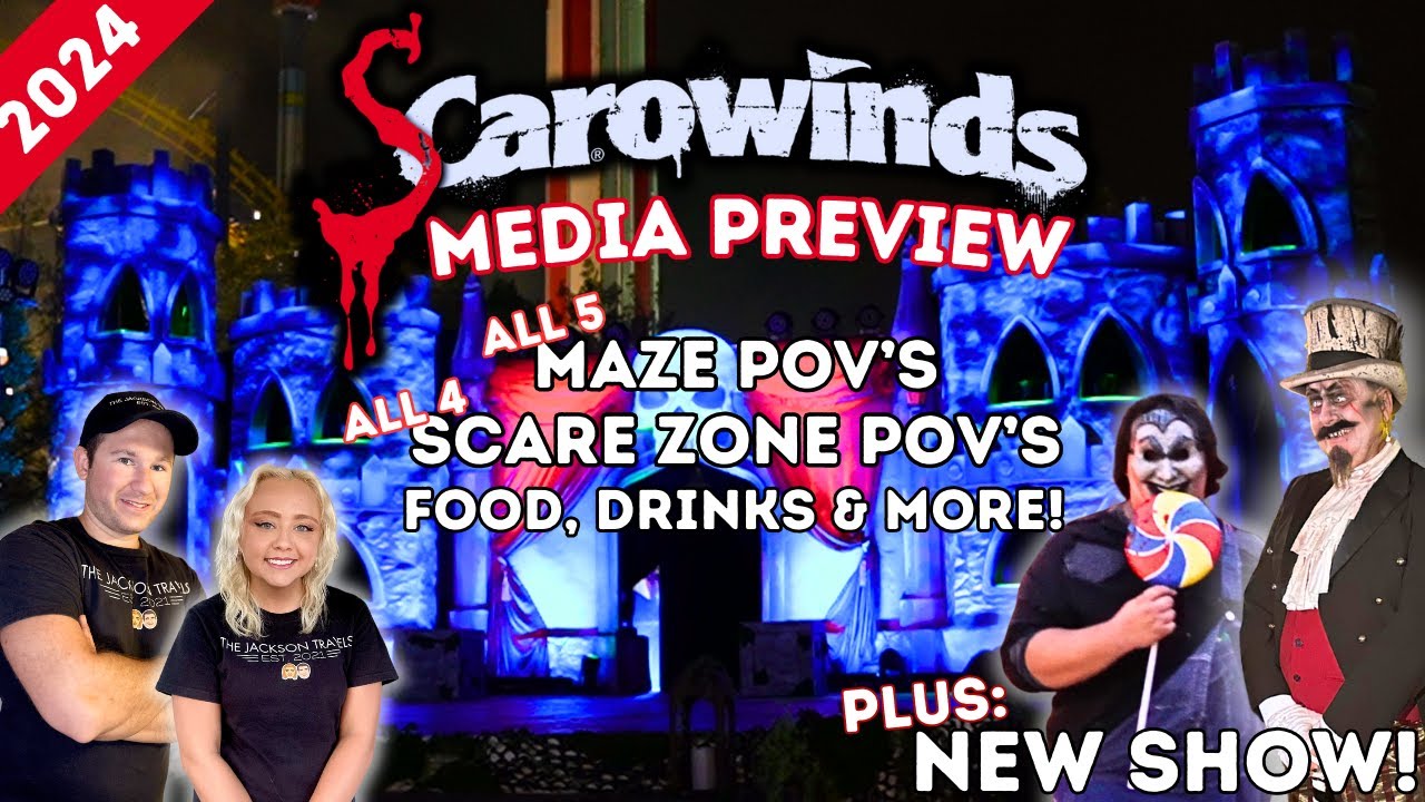 SCarowinds 2024 Tour & Review: ALL Maze and Scare Zone POV's | PLUS: New show & Scare Zone | 2024