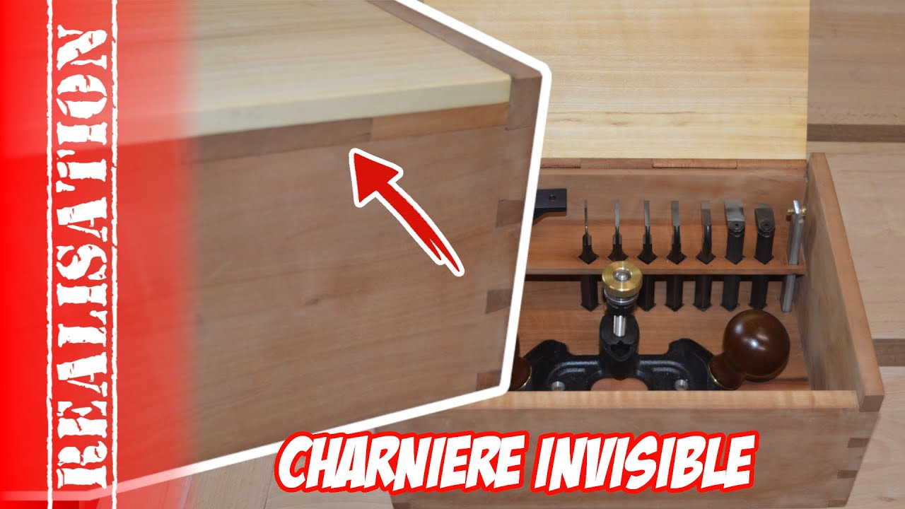 une boite fabriquée avec des outils à main - 5/5 - couvercle, charnière invisible et finition