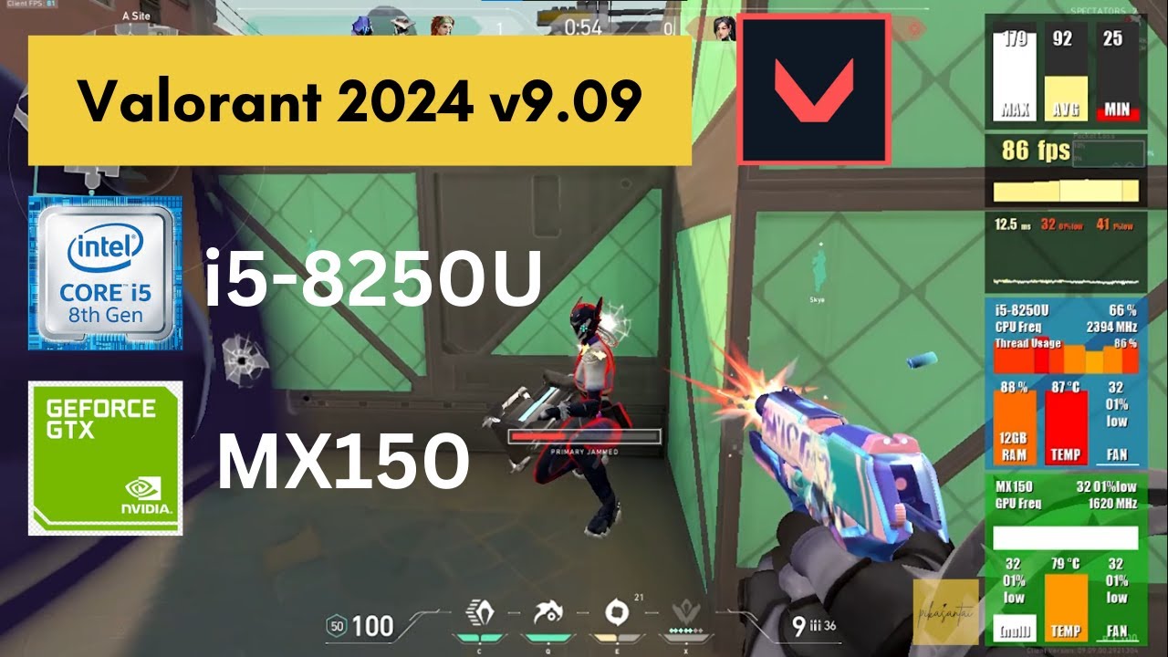 Valorant 2024 | Intel Core i5-8250U + MX150 | All Settings | 768p