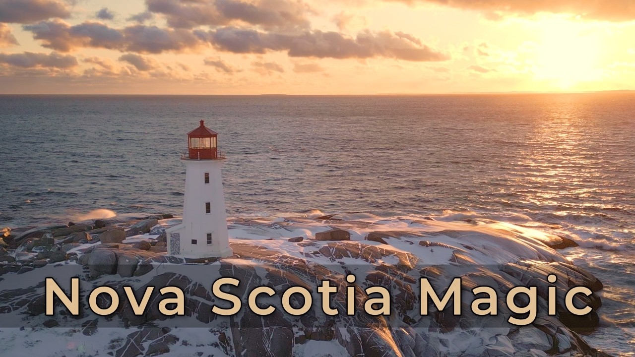 How Peggy’s Cove Feels in Winter | 4K Ocean Sunset & Calm