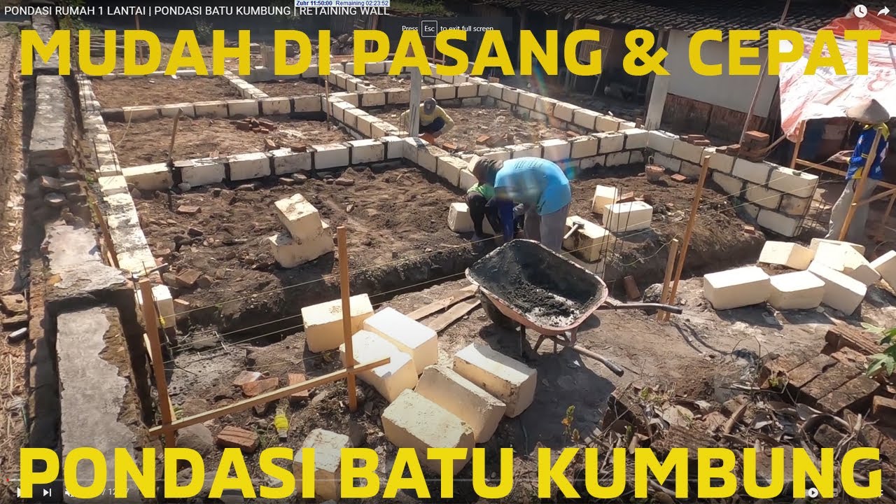 PONDASI RUMAH 1 LANTAI | PONDASI BATU KUMBUNG | RETAINING WALL