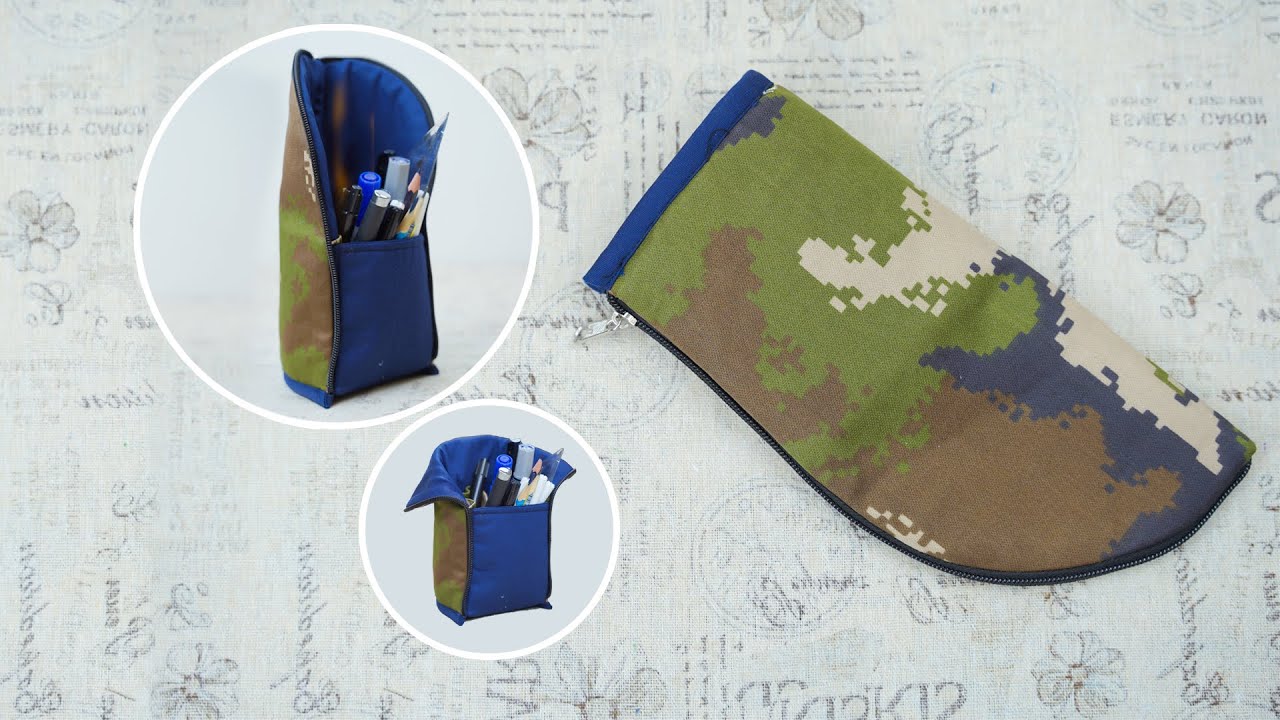 DIY How to make a pencilcase from military uniform in just 10 minutes