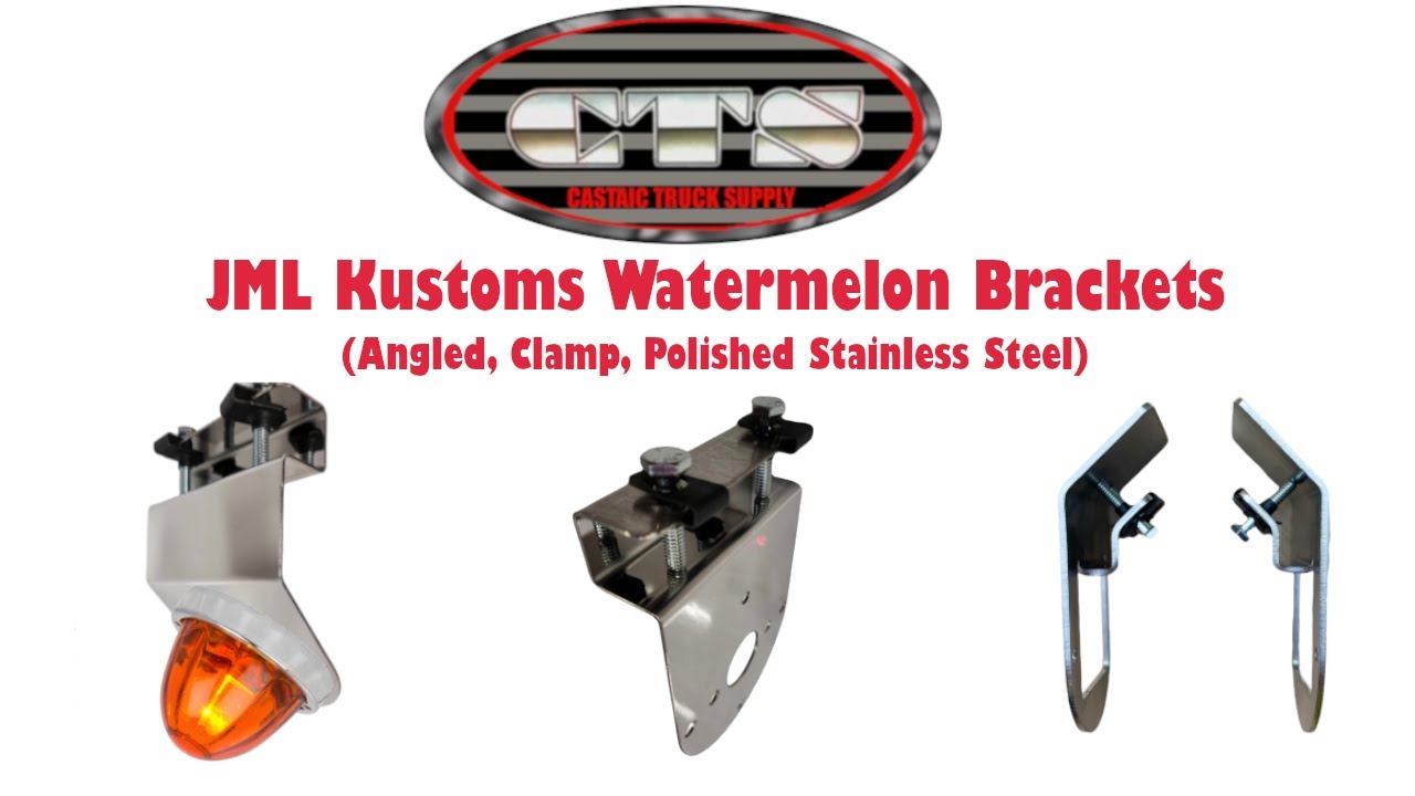 Watermelon Light Polished Stainless Steel Brackets by JML Kustoms