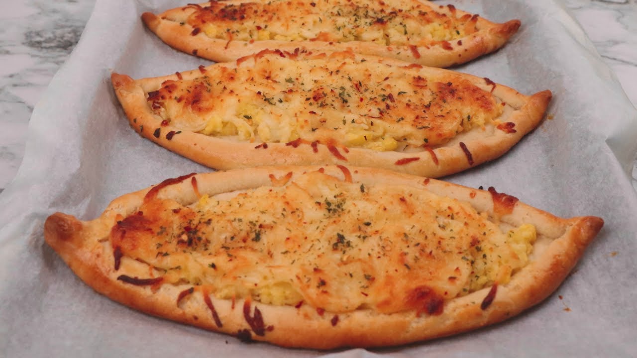 Cheese Garlic Potato Pide | Delicious Mozzarella Cheese Bread | CHEESE PIDE Recipe