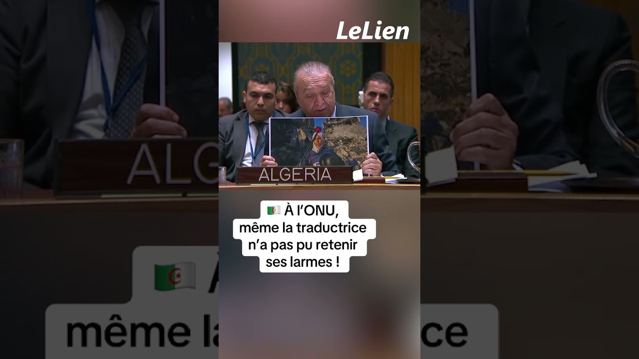 Alg&eacute;rie : discours d'Amar Bendjama l'ambassadeur  &agrave; l'ONU pour condamner le g&eacute;no TAHIA PALESTINE