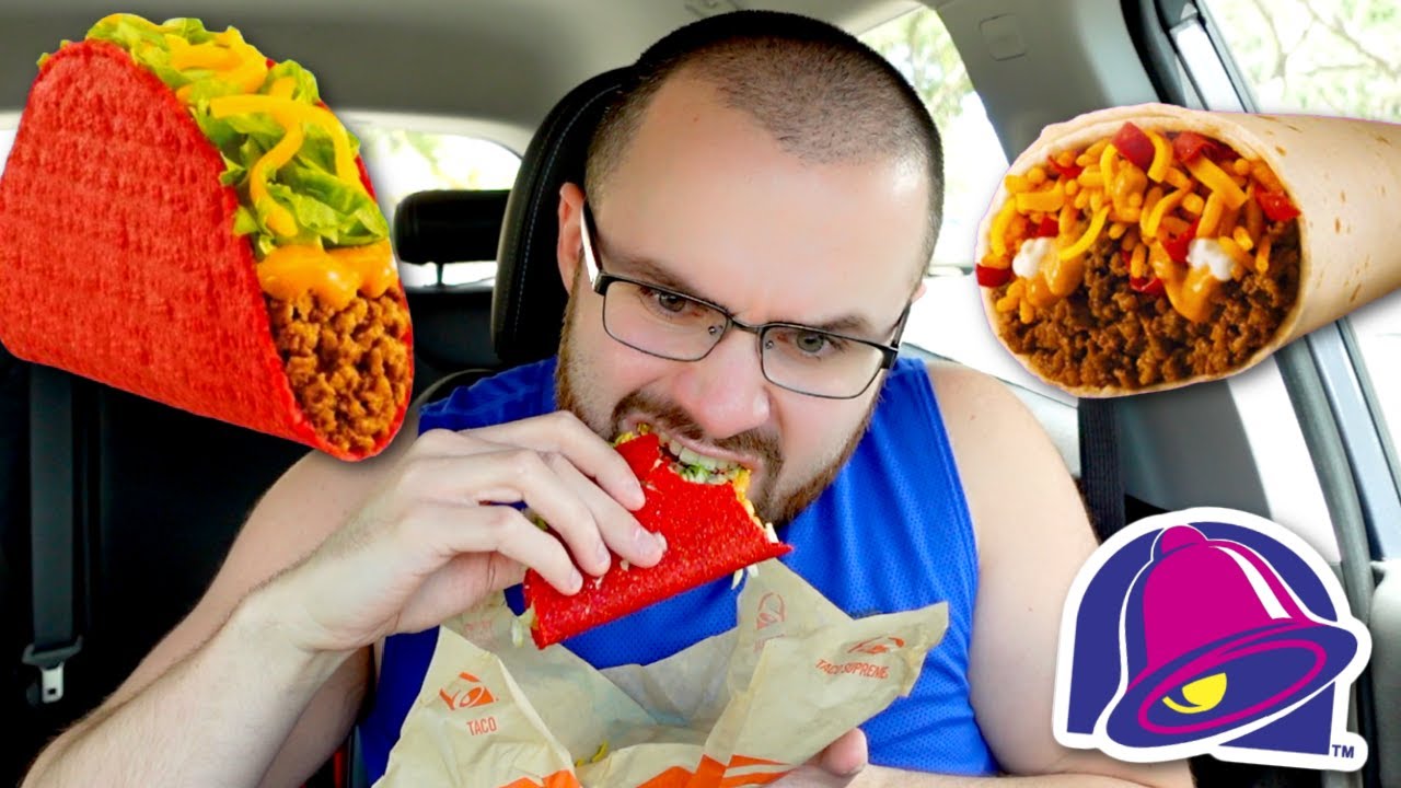 Taco Bell's NEW Volcano Menu REVIEW! Lava Sauce Burrito + Taco!