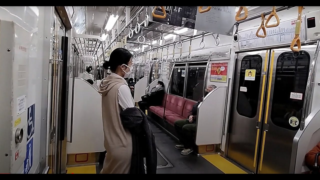 都営地下鉄三田線･東京都交通局6300形/車内の様子　都営三田線/白金高輪→西高島平　三菱IGBT-VVVF　走行音　車窓【1080p60】