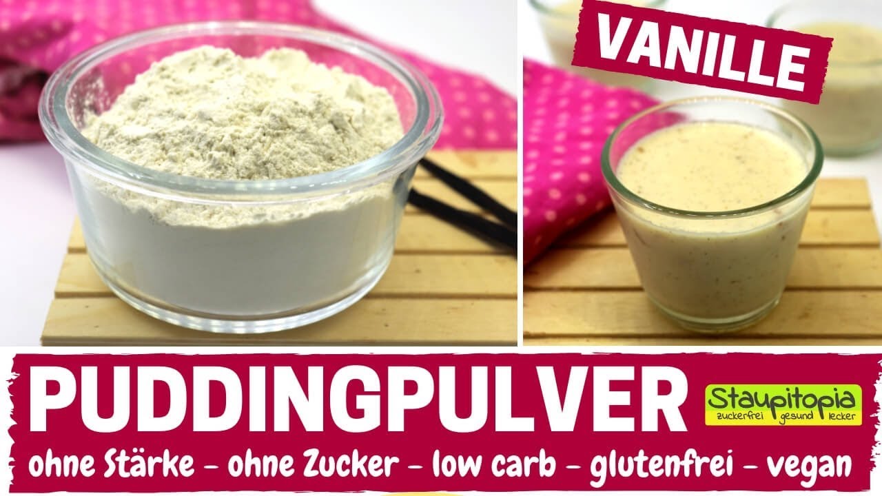 Wie mache ich ein Low Carb Puddingpulver Vanille? Pudding ohne Zucker, vegan, ketogen & glutenfrei