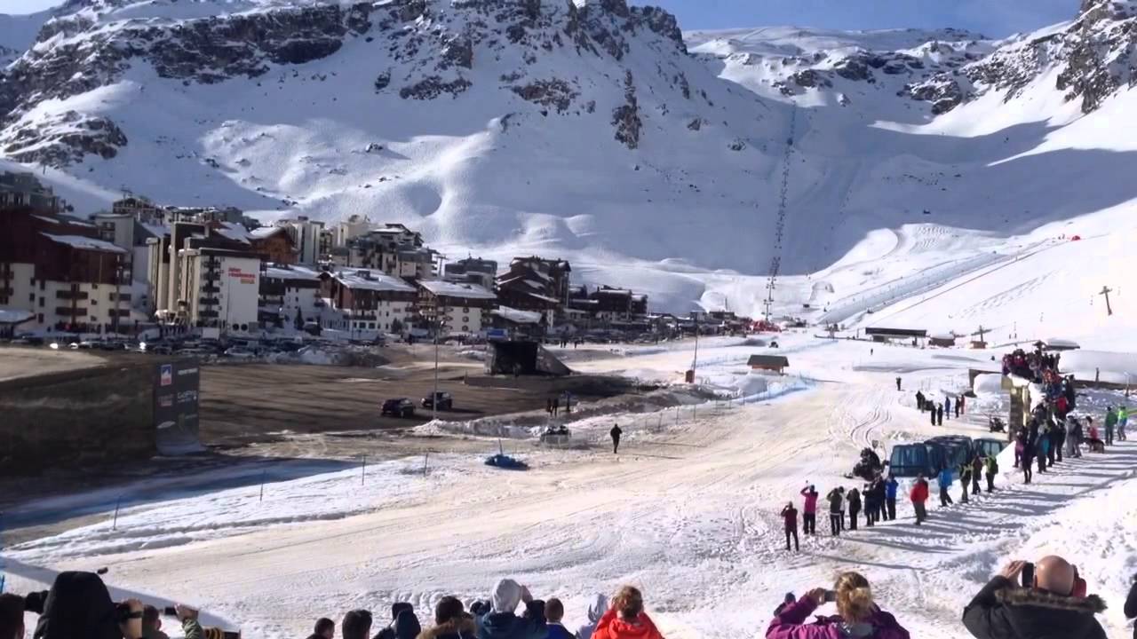 Big crash Guerlain Chicherit Tignes record jump march 2014 Mini