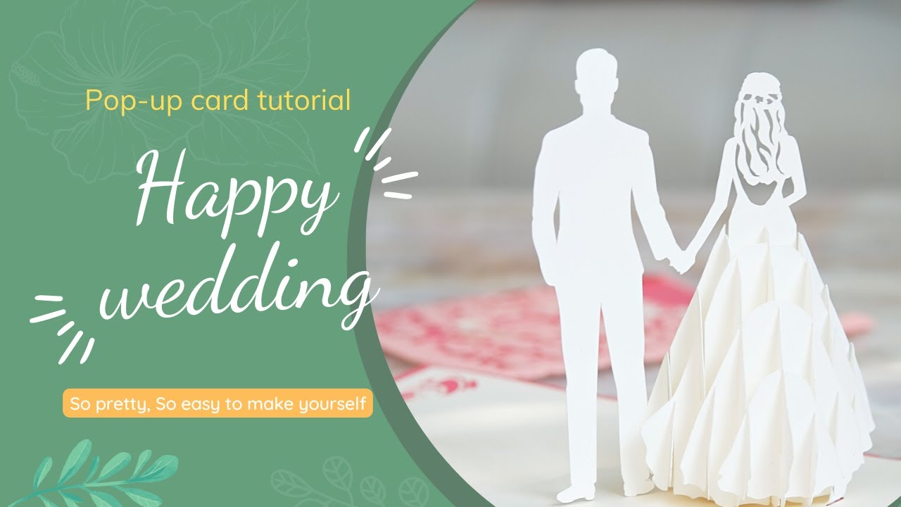 How to make a Happy wedding pop-up card | Paper Soul Craft