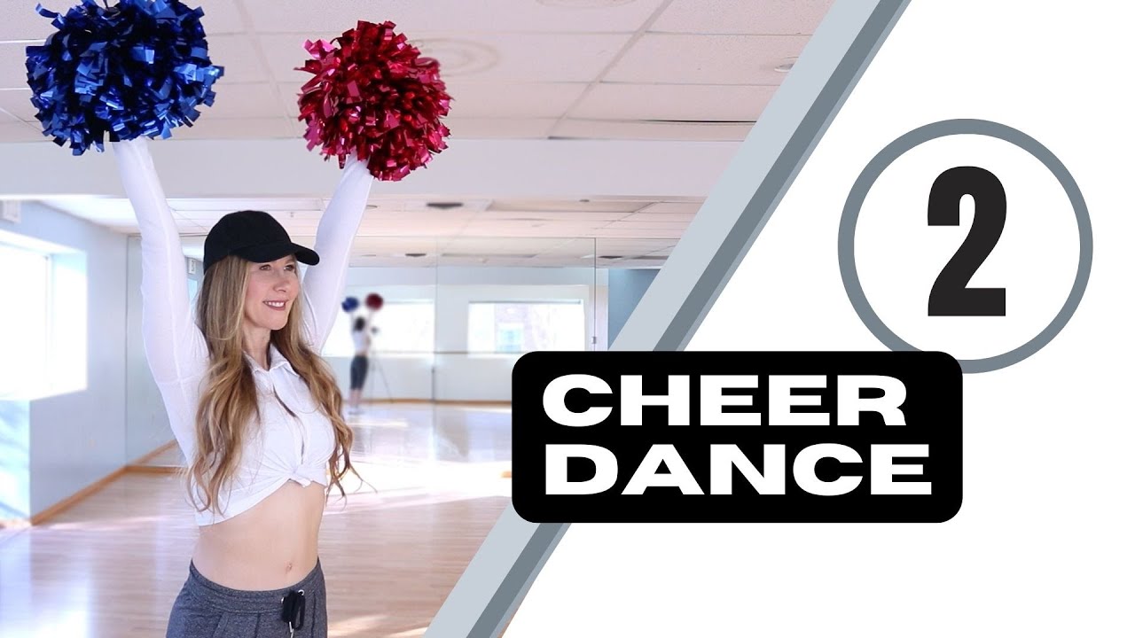 Cheer dance routine 2 - step by step cheerleader dance tutorial pom poms cheer fitness dance
