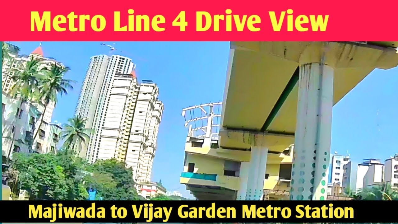 Metro Line 4 Drive View from Majiwada to Vijay Garden Metro Station @mytravelvlog7253